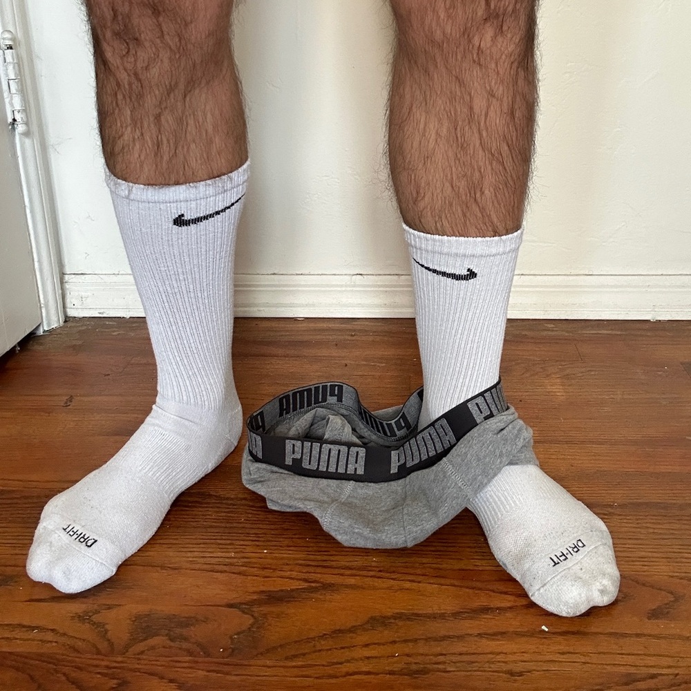 White Nike Crew Socks